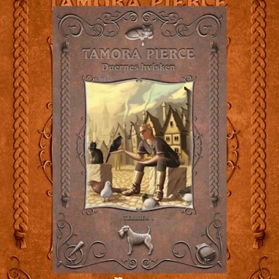 Terrier #1: Duernes hvisken – omslag til lydbogen af Tamora Pierce