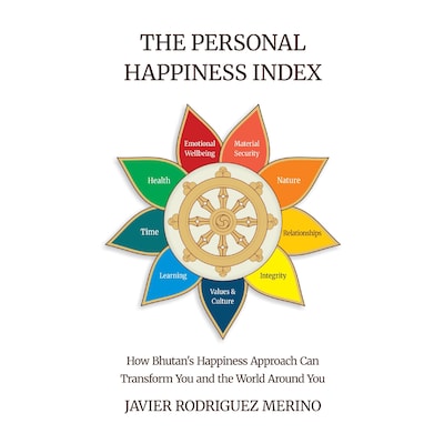 The Personal Happiness Index – omslag til lydbogen af Javier Rodriguez Merino