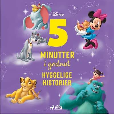 Fem minutter i godnat - Hyggelige historier – omslag til lydbogen af Disney