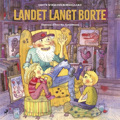 Landet langt borte – omslag til lydbogen af Grete Wiemann Borregaard