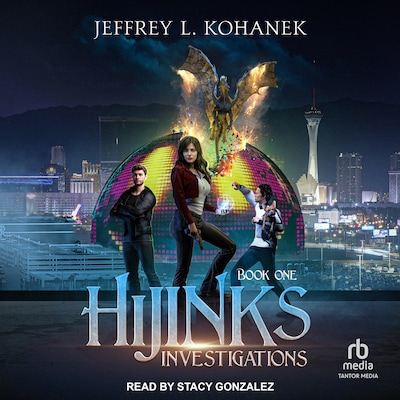 Hijinks Investigations – omslag til lydbogen af Jeffrey L Kohanek