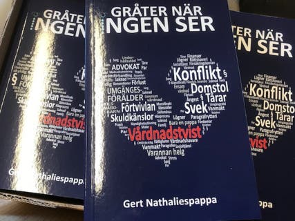 Gråter när ingen ser – omslag till ljudboken av Gert Nathaliespappa