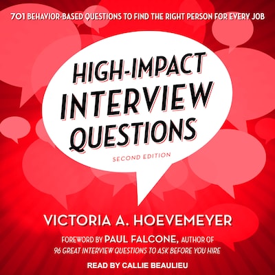 High-Impact Interview Questions – omslag til lydbogen af Victoria A. Hoevemeyer
