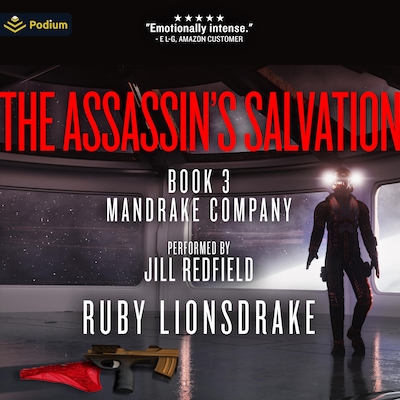 The Assassin's Salvation – omslag til lydbogen af Ruby Lionsdrake