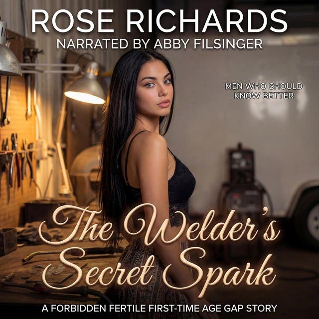 The Welder's Secret Spark: A Forbidden Fertile First-Time Age Gap Story – omslag til lydbogen af Rose Richards