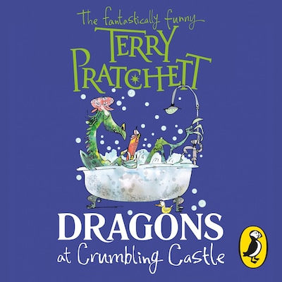Dragons at Crumbling Castle – omslag til lydbogen af Terry Pratchett