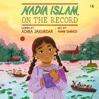 Nadia Islam, on the Record – omslag til lydbogen af Adiba Jaigirdar