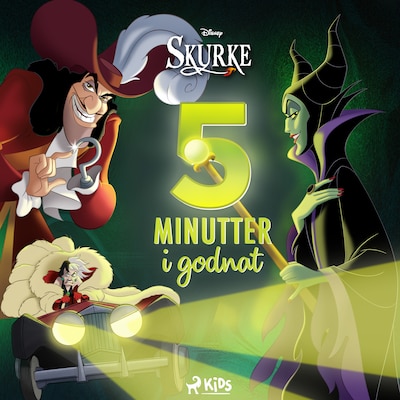 5 minutter i godnat - Disney Skurke – omslag til lydbogen af Disney