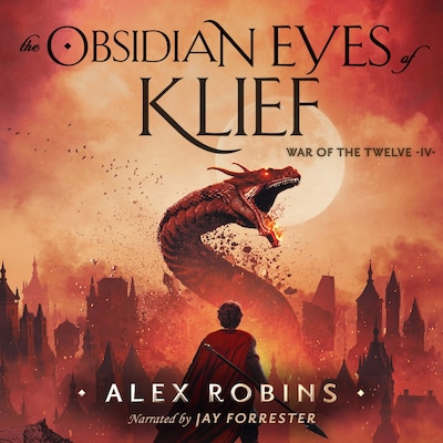 The Obsidian Eyes of Klief – omslag til lydbogen af Alex Robins
