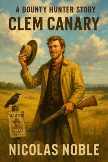 Clem Canary: A Classic Western – omslag till ljudboken av Nicolas Noble