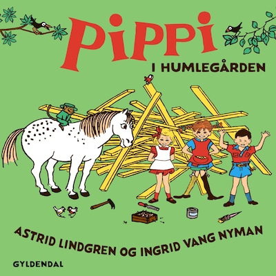 Pippi i Humlegården – omslag til lydbogen af Astrid Lindgren