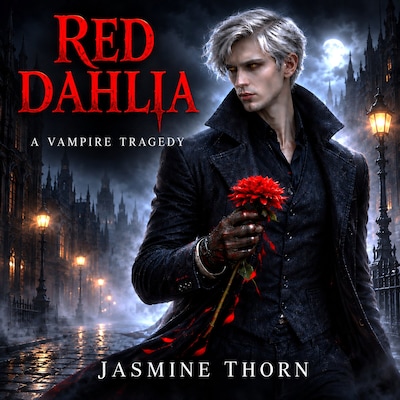 Red Dahlia – omslag van het luisterboek van Jasmine Thorn