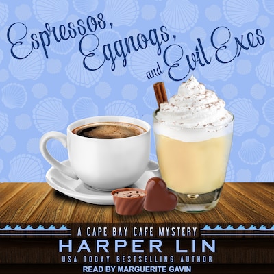 Espressos, Eggnogs, and Evil Exes – omslag til lydbogen af Harper Lin