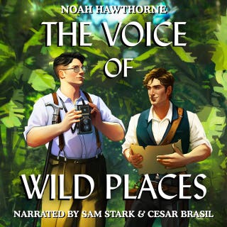 The Voice of Wild Places: Queer Historical Fiction – omslag till ljudboken av Noah Hawthorne