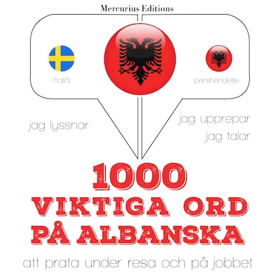 1000 viktiga ord på albanska – omslag till ljudboken av JM Gardner