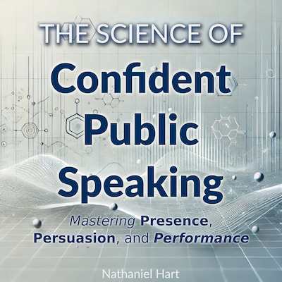 The Science of Confident Public Speaking – omslag til lydbogen af Nathaniel Hart