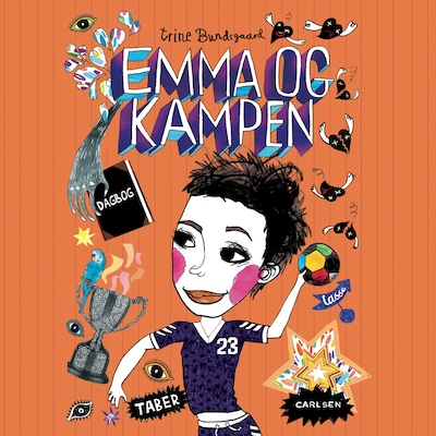 Emma og kampen – omslag til lydbogen af Trine Bundsgaard