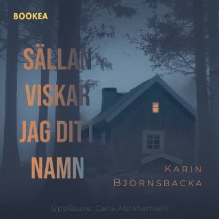 Sällan viskar jag ditt namn – omslag till ljudboken av Karin Björnsbacka
