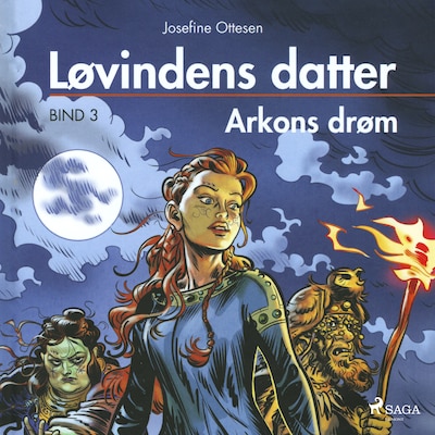 Løvindens datter 3. Arkons drøm – omslag til lydbogen af Josefine Ottesen