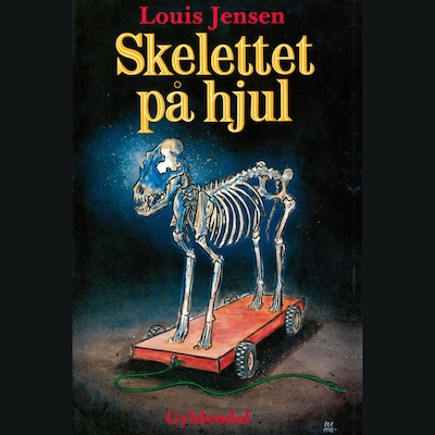 Skelettet på hjul – omslag til lydbogen af Louis Jensen