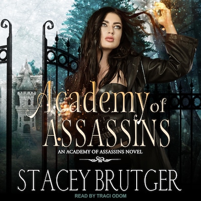 Academy of Assassins – omslag til lydbogen af Stacey Brutger