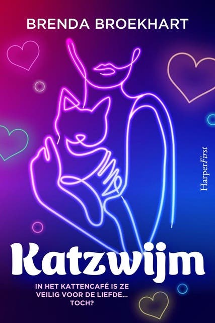 Katzwijm: In het kattencafé is ze veilig voor de liefde... Toch? – omslag van het luisterboek van Brenda Broekhart