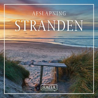 Stranden - Solskin og skumsprøjt – omslag til lydbogen af Rasmus Broe