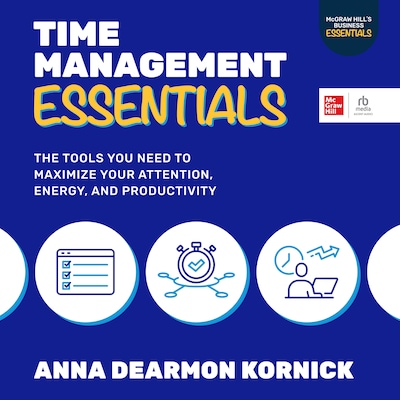 Time Management Essentials – omslag til lydbogen af Anna Dearmon Kornick