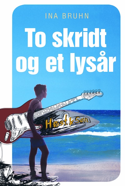 To skridt og et lysår – omslag til lydbogen af Ina Bruhn