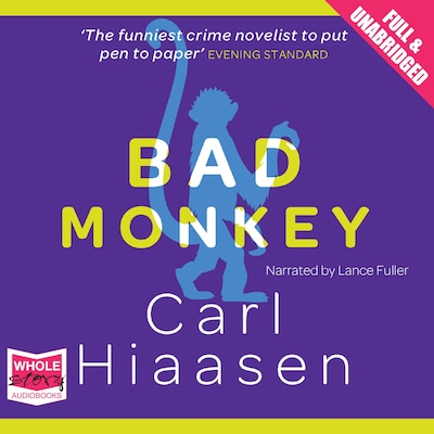 Bad Monkey – omslag til lydbogen af Carl Hiaasen