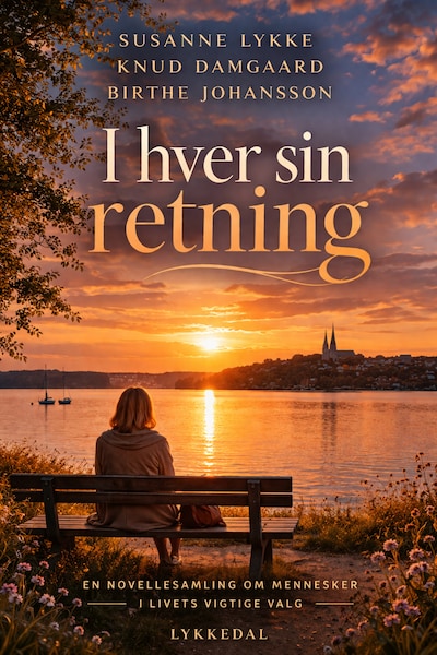 I hver sin retning – omslag til lydbogen af Susanne Lykke, Knud Damgaard, Birthe Johansson
