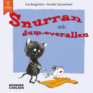 Snurran och dum-overallen – omslag till ljudboken av Annika Samuelsson,Eva Bergström