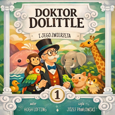 Doktor Dolittle i jego zwierzęta – okładka audiobooka, autor Hugh Lofting