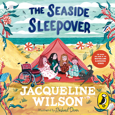 The Seaside Sleepover – omslag til lydbogen af Jacqueline Wilson