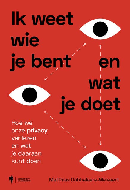 Ik weet wie je bent en wat je doet: Hoe we onze privacy verliezen en wat je daaraan kan doen – omslag van het luisterboek van Matthias Dobbelaere-Welvaert