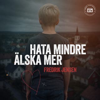 Hata mindre, älska mer – omslag till ljudboken av Fredrik Jensen
