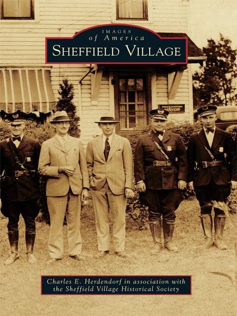 Sheffield Village – omslag til lydbogen af Charles E Herdendorf, Sheffield Village Historical Society