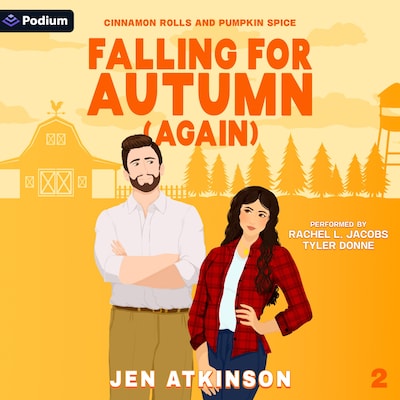 Falling for Autumn Again – omslag til lydbogen af Jen Atkinson