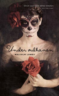 Under vulkanen – omslag till ljudboken av Malcolm Lowry