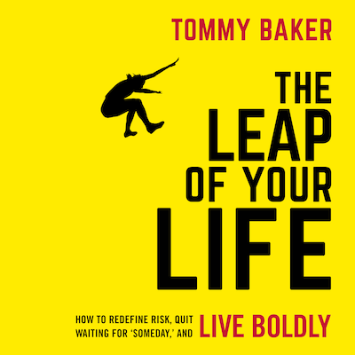 The Leap of Your Life – omslag til lydbogen af Tommy Baker