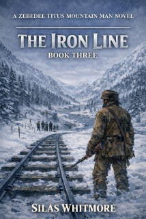 The Iron Line: A Mountain Man Adventure – omslag till ljudboken av Silas Whitmore
