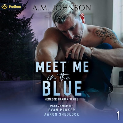 Meet Me in the Blue – omslag til lydbogen af A.M. Johnson