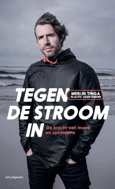 Tegen de stroom in – omslag van het luisterboek van Merijn Tinga