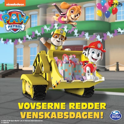 Paw Patrol: Vovserne redder venskabsdagen! – omslag til lydbogen af PAW Patrol
