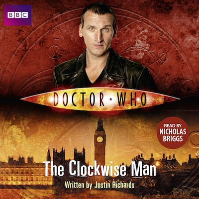Doctor Who: The Clockwise Man – omslag til lydbogen af Justin Richards