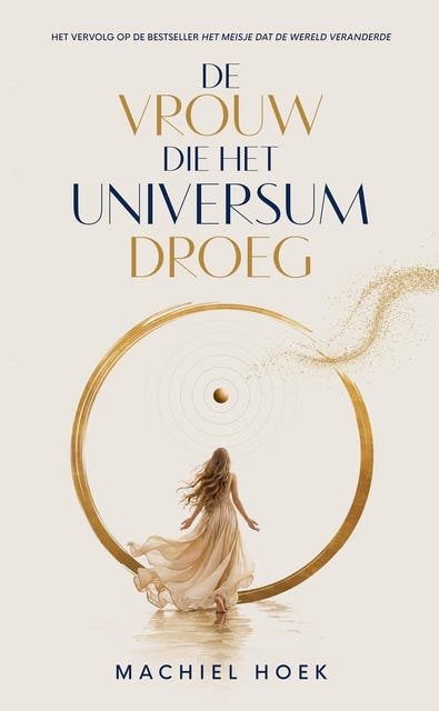 De vrouw die het universum droeg – omslag van het luisterboek van Machiel Hoek