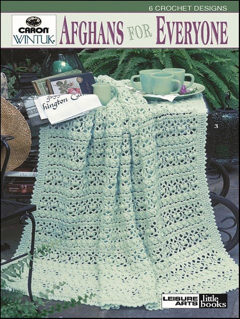 Afghans for Everyone Crochet – omslag til lydbogen af Leisure Arts