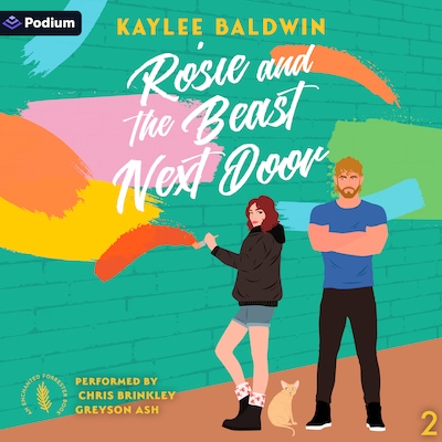 Rosie and the Beast Next Door – omslag til lydbogen af Kaylee Baldwin
