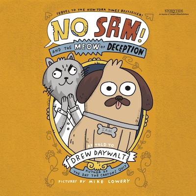 No Sam! and the Meow of Deception – omslag til lydbogen af Drew Daywalt