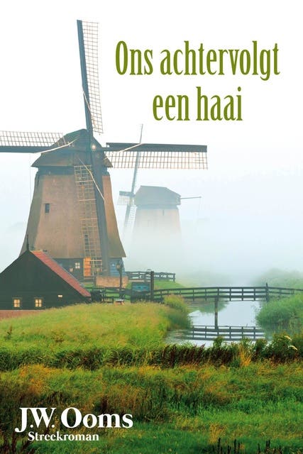 Ons achtervolgt een haai – omslag van het luisterboek van J.W. Ooms